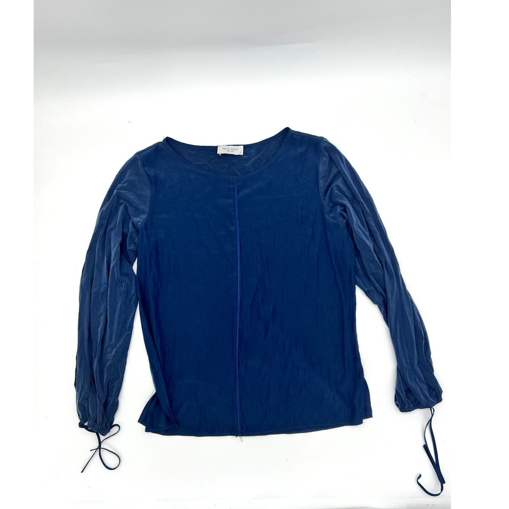Lola and Sophie Blue Long Sleeve Blouse